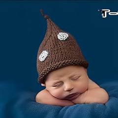 MOMISY Chilli Cap - Baby Photography & Photoshoot Prop (Brown)