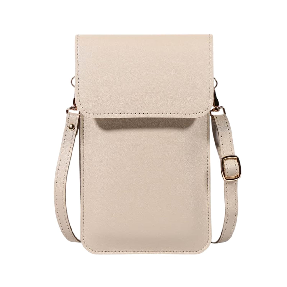 MOMISY Women Cellphone Sling Bag Mobile Card Holder Wallet Purse Clutch Handbag Crossbody Shoulder Bag for Girls (Off White)