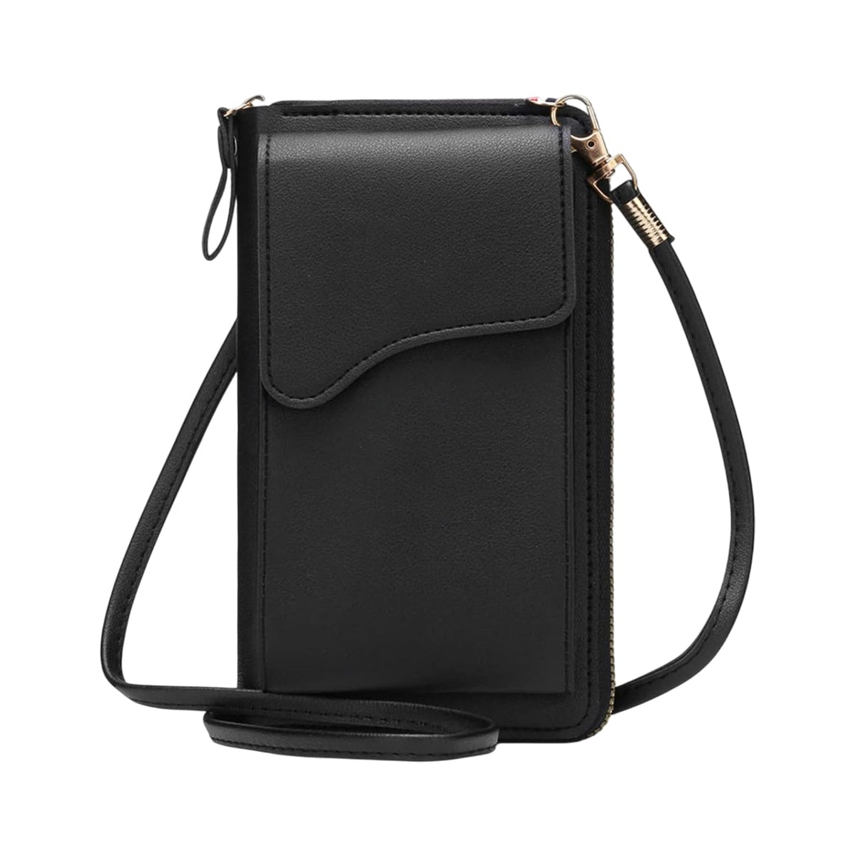MOMISY Women Cellphone Sling Bag Card Holder Wallet Handbag Crossbody multi-function Shoulder Bag for Girls (Black)