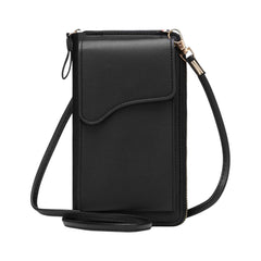 MOMISY Women Cellphone Sling Bag Card Holder Wallet Handbag Crossbody multi-function Shoulder Bag for Girls (Black)