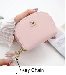 MOMISY PU Leather Women's Credit Debit Card Holder Money Wallet Purse Clutch (11 Slots Light Pink)