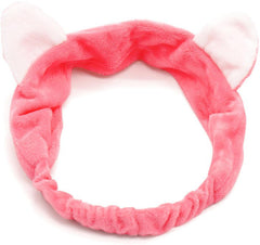 MOMISY Elastic Lovely Hair Band Wash Face Spa Headband-Washable Facial Band Makeup Wrap Headbands for Women (Red White)