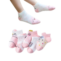 MOMISY 5 Pairs Baby kids Girl Boys Toddlers InfantmCotton Stretch Baby Socks (IN, Age, 12 Months, 24 Months, Mix Animal)