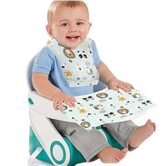 MOMISY Disposable Baby Bibs and Placemats, 20 Sets, Leak Proof, Travel and Outdoor Use