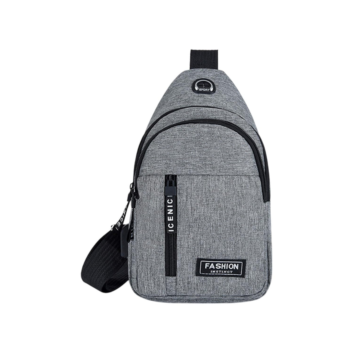 MOMISY Sling Chest Bag For Men Waterproof Sling Backpack Bag Cross body Bag for Travel | Hiking | Jogging | Gym | Picnic & Daily Use (Grey)