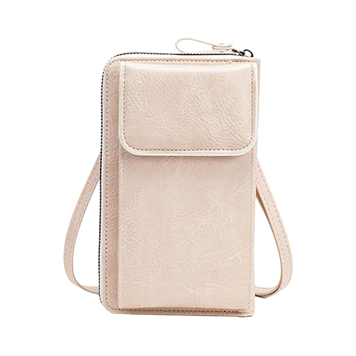 MOMISY Multi-Function Crossbody bags for Women Mobile Cell Phone Holder Card Pocket Bag Stylish PU Leather Sling Bags for Women Girls Purse Wallet Mini Shoulder Bags (Off White)