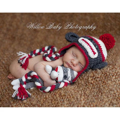 MOMISY Newborn Photography Props Baby Girl Boy Photo Props for Infant Hand Crocheted Monkey Cap