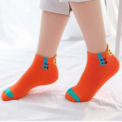 MOMISY 5 Pairs Baby Kids Girl Boys Tube Socks Toddlers Comfortable Ankel Length gifts (HappySmile, 3 to 5 year)
