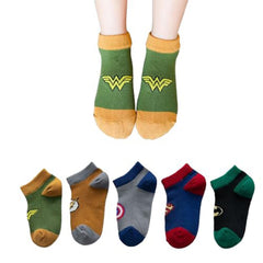 MOMISY 5 Pairs Baby Girl Boys Tube Socks Toddlers Infant Solid Color Boat Spring and Autumn Socks Stretch Baby Sock - Multicolor (IN, Age, 1 Year, 3 Years, CaptainAmerica)