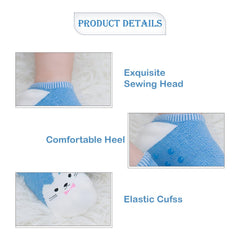 MOMISY Baby Socks, Anti Skid Non slip Cotton Stretch, 3 Pairs, Toddler Boys Girls (IN, Age, 3 Years, 5 Years, Tail)