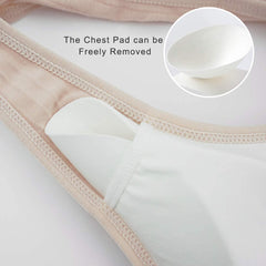 Momisy Women's Cotton Lightly Padded Wire Free Maternity Bra Peach