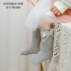 MOMISY 3 Pairs of Baby Spring Winter And Autumn Combed Cotton Long Tube Knee-High Socks