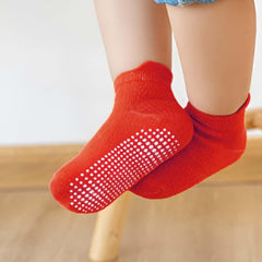 MOMISY Baby Girl Boys Non Slip Socks Toddlers Infant Cotton Stretch Anti-Skid -6 Pairs (AntiSkid-Dark, S)-0 to 1 Year