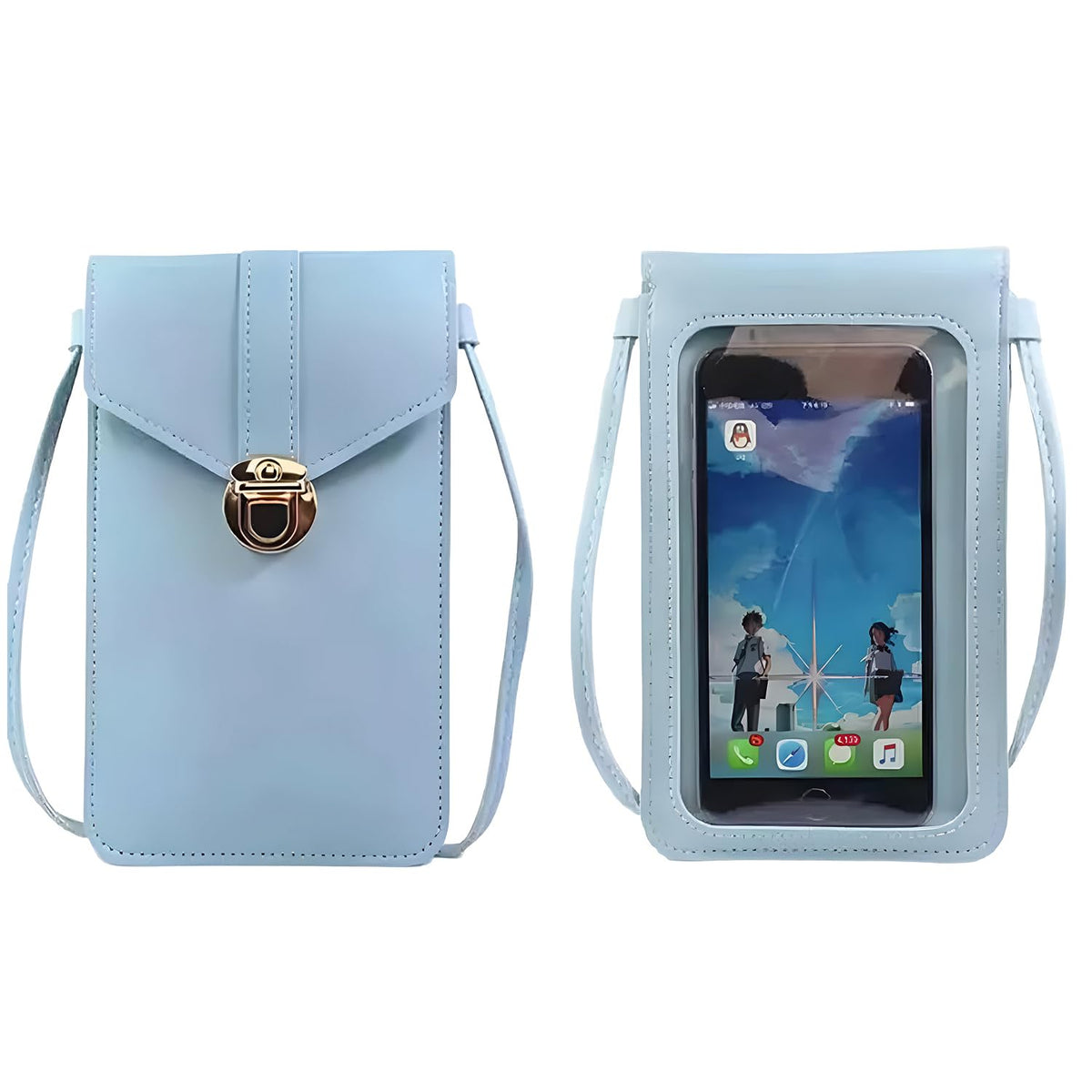 MOMISY Mobile Bag Cellphone Sling Bag Card Holder Wallet Handbag Crossbody multi-function Shoulder Bag for Girls & Women (Blue)