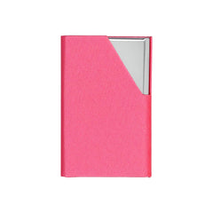 MOMISY PU Leather Professional Business Visiting Card Case Wallet Debit Credit ATM Card Holders for Men & Women (6.5 x 1.25 x 9.5 cm) (Pink)