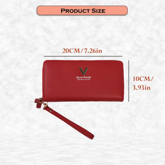 MOMISY Women's Girls PU Leather Party Wedding Clutch | Zipper | Ladies Purse Wallet Girls (Red)