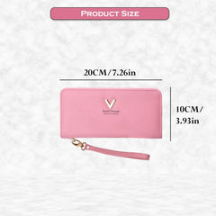 MOMISY Women's Girls PU Leather Party Wedding Clutch | Zipper | Ladies Purse Wallet Girls (Pink)