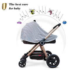 MOMISY Car Seat Canopy Nursing Scarf Poncho Multi-Use Cover, Shopping Cart Cover, Stroller Cover, Infinity Scarf 360° Privacy Breastfeeding Protection, Baby Shower - Black White Strip