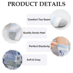MOMISY 5 Pairs Baby Girl Boys Tube Socks Toddlers Infant Solid Color Boat Spring and Autumn Socks Stretch Baby Sock - Multicolor (IN, Age, 3 Years, 5 Years, Boat)