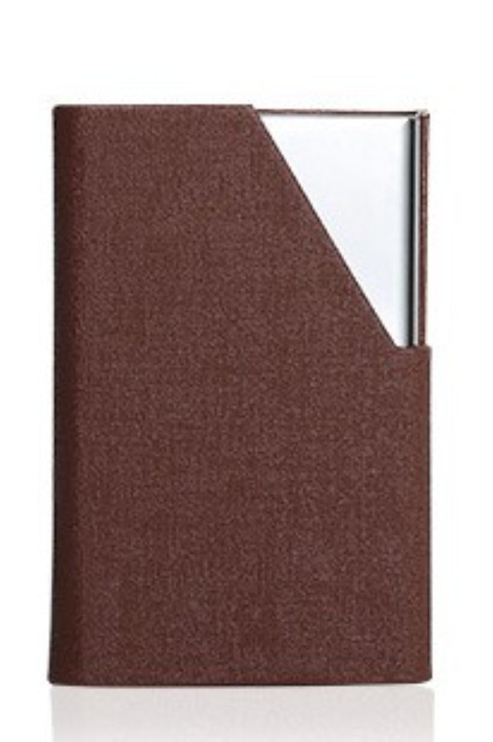 MOMISY PU Leather Professional Business Visiting Card Case Wallet Debit Credit ATM Card Holders for Men & Women (6.5 x 1.25 x 9.5 cm) (Brown)