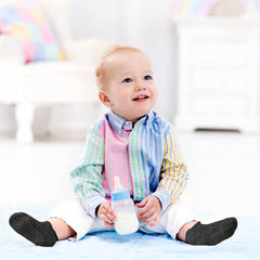 MOMISY Cotton Anti-Skid Baby Girl Boys Toddlers Infant Non Slip Socks-6 Pairs (Dotted, 1 to 3 years)