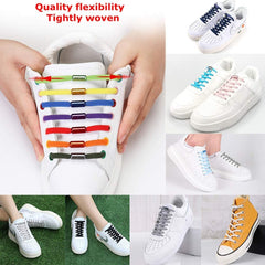 MOMISY No Tie Elastic Shoelaces, Semicircle Shoe Laces For Kids and Adult, Sneakers Shoelace Locks Laces Shoe Strings, Black