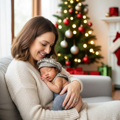 MOMISY Newborn Photography Props, Newspaper Style Cap and Knitted Suspender Outfit, 0-6 Months