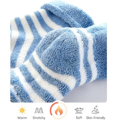 MOMISY 5 Pairs Tube Socks for children Toddlers Infant Baby Girl Boys (Blue, 0 year to 1 year)