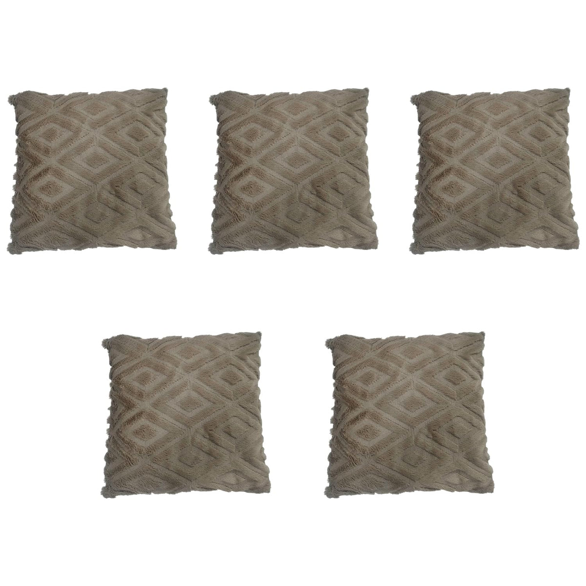 MOMISY Corduroy Cushion Throw Pillow Covers, Diamond, 45 x 45 cm, 18 x 18 inch (5, Khaki5)