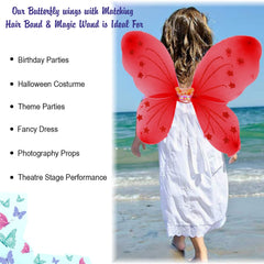 MOMISY Baby Photography Props, Baby Ferry Outfit with Feather, Stick and Headband for Kids Parties Anniversaries Photography (Red)
