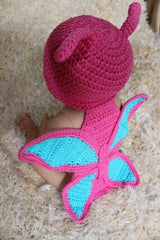 MOMISY Newborn Photography Props Baby Girl Boy Photo Props for Infant Hand Crocheted Butterfly Outfit-Pink Blue