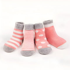 MOMISY 5 Pairs Baby Girl Boys Tube Socks Toddlers Infant Solid Color Boat Spring and Autumn Socks Stretch Baby Sock - Multicolor (IN, Age, 3 Years, 5 Years, RoseRed)
