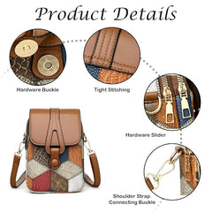 MOMISY Mobile Phone Crossbody Sling Bag, Multi-colour Leather Card Holder Wallet shoulder bag