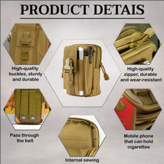 MOMISY Waist Bag, Fanny Pack, Chest Pouch for Men Women Boys Girls (Khaki, 17 * 11.5 * 5 cm)
