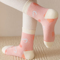 MOMISY 5 Pairs Baby Kids Girl Boys Tube Socks Toddlers Comfortable Ankel Length gifts (Heart, 1 to 3 year)