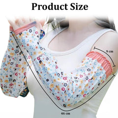 MOMISY UV Sun Protection Arm Sleeves with Thumb Hole Sun Protection Hand Cover for Running and Cycling for Women, Loose-Fit Cooling Cover, 1 Pair (Offwhite)