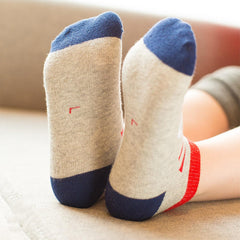 MOMISY 5 Pairs Girl Boys Tube Socks Toddlers Infant Solid Color Boat Spring and Autumn Socks Stretch Baby kids Sock (Flag, 3 Year to 5 Year)