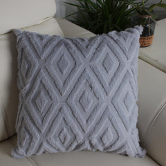 MOMISY Corduroy Cushion Throw Pillow Covers, Diamond, 45 x 45 cm, 18 x 18 inch (2, Grey2)