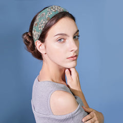 MOMISY 3Pcs Headbands for Women Yoga Running Sports Workout Hiking Hairband Elastic Non Slip Sweat for Girls- White Garden, Maroon, Turqouise