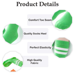 MOMISY Striped Tube Ankle Socks for Toddlers, 4 Pairs, Boys and Girls (IN, Age, 12 Months, 24 Months, 4C)
