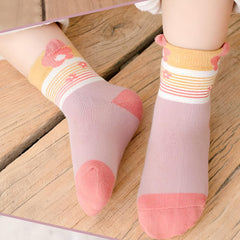 MOMISY 5 Pairs Tube Socks for children Toddlers Infant Baby Girl Boys (Cute Rabbit, 1 year to 3 year)