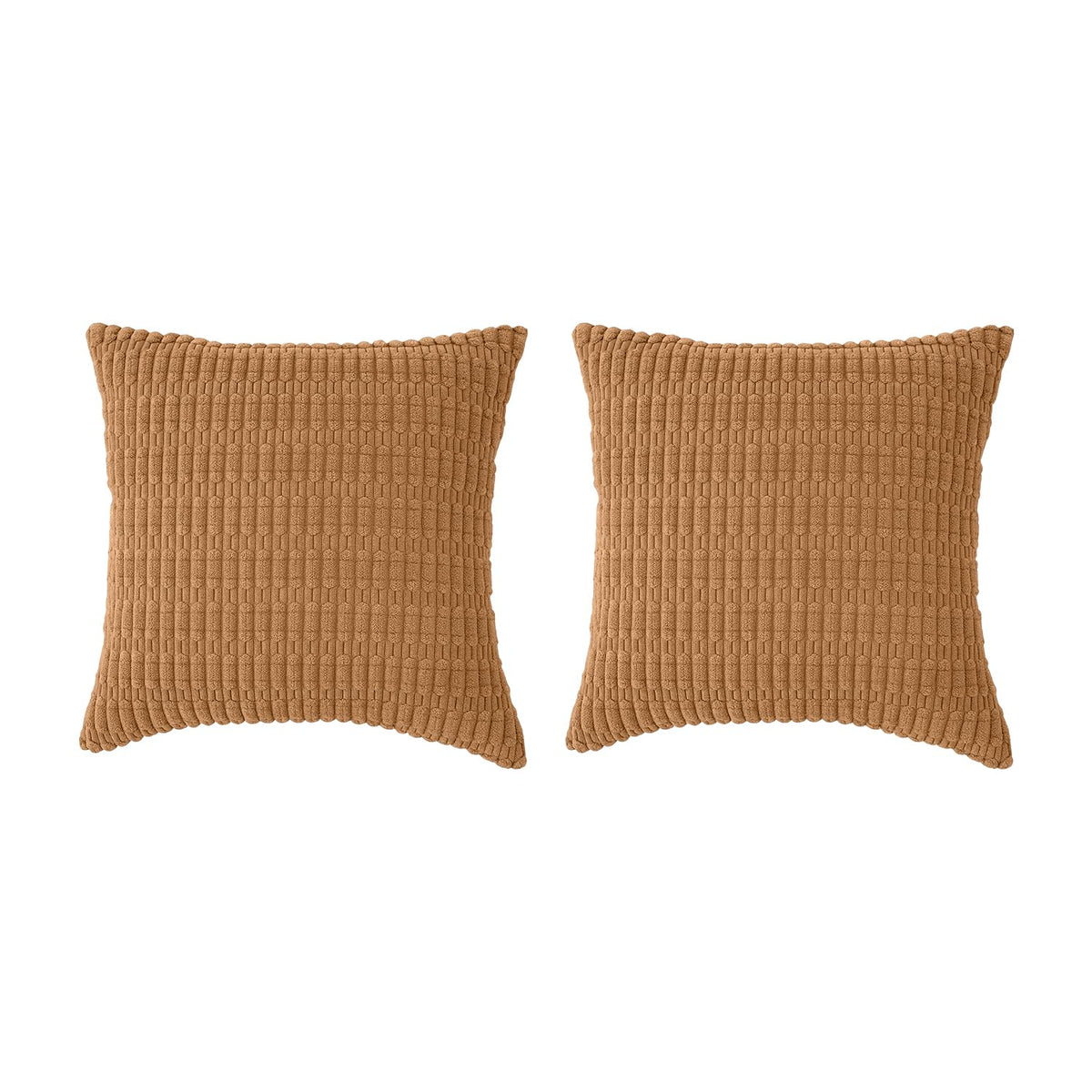 MOMISY Corduroy Cushion Throw Pillow Covers Pink 45 x 45cm, 18x18 inch (Khaki, 5)