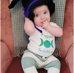 MOMISY Handmade Cute Newborn Baby Photography Props Outfits Knit Crochet Hat -Black Purple