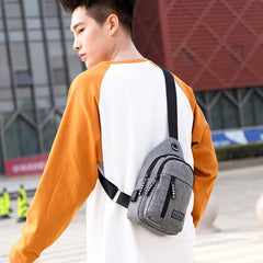 MOMISY Sling Chest Bag For Men Waterproof Sling Backpack Bag Cross body Bag for Travel | Hiking | Jogging | Gym | Picnic & Daily Use (Grey)