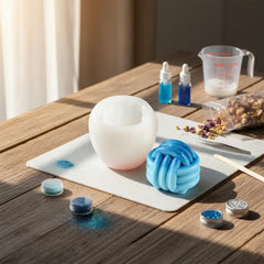 MOMISY 3D Wool Ball Silicone Candle Mould, Magic Twisted Rope Design, DIY Soap, Resin, Wax Crafts (WhiteB)