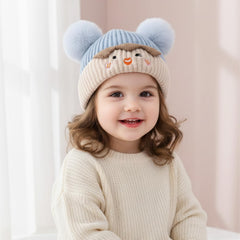 MOMISY Baby Cap Soft Beanie Woolen Hat for Spring Winter Autumn, Newborn Infant Toddler Kids, 1 to 5 Years (Blue)