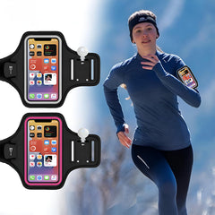 MOMISY Armband Arm Band Bag for Mobile for Cycling, Running, Jogging, Gym Exercise, Outdoor Sports Waterproof Compatible with iPhone & Other Phones, Size up to 7.0 inch (Silver)