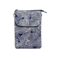 MOMISY Content generated Canvas Mobile Bag Cellphone Sling Card Holder Wallet Handbag, Crossbody Multi-function Shoulder Bag for Girls (Blue)