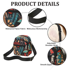 MOMISY Women Mobile Messenger Bag Ladies Nylon Shoulder Small Cross Body Long Strap Travelling, Work, Multicolor
