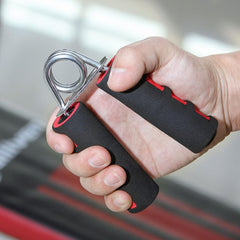 MOMISY Foam Hand Grip Strengthener/Training/Hand Exercise/Hand Gripper/Forearm Exerciser for Finger Exercise/Gym Workout Equipment to Use in Home and Gym for Men/Women (Red)